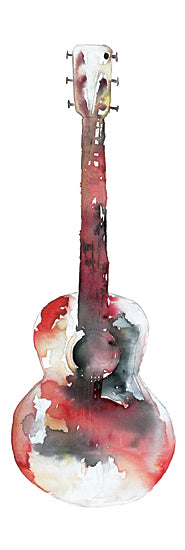 Cloverfield & Co. CC161A - CC161A - Red Rocker - 12x36 Guitar, Red Guitar, Music, Rock n Roll, Watercolor, Abstract from Penny Lane