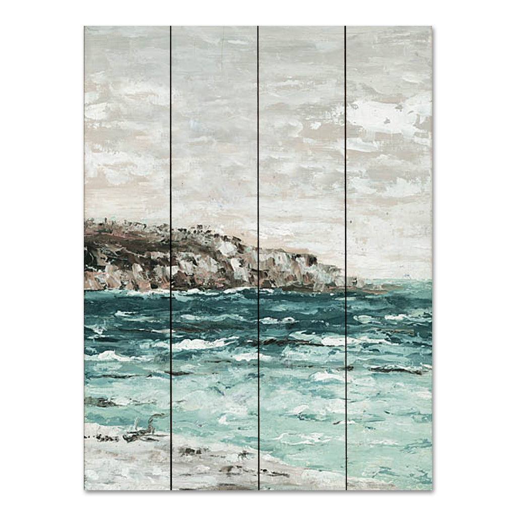 Cloverfield & Co. CC190PAL - CC190PAL - Hazy Seascape - 12x16 Abstract, Coastal, Seascape, Coast, Landscape, Textured Art, Nautical from Penny Lane