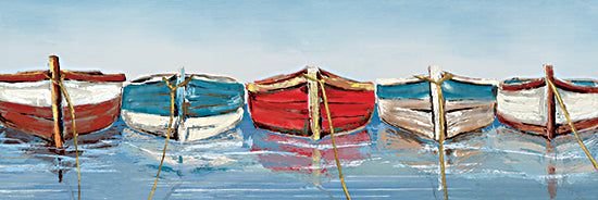 Cloverfield & Co. CC196A - CC196A - All Lined Up - 36x12 Coastal, Rowboats, Still Life, Docked Rowboats, Nautical, Masculine, Lake, Leisure from Penny Lane