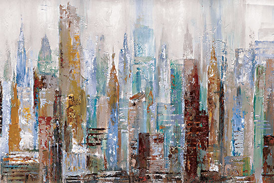 Cloverfield & Co. CC199 - CC199 - Impression City I - 18x12 Abstract, Cityscape, Buildings, Metropolitan, Architecture, Skyscrapers, Travel, Landscape, City from Penny Lane