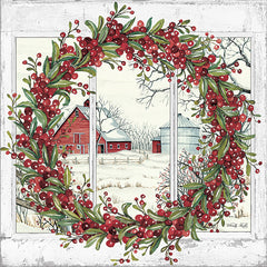 CIN1326 - Winter Barn Window View I - 12x12