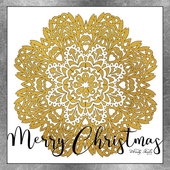 Cindy Jacobs CIN1342 - CIN1342 - Merry Christmas Mandala   - 12x12 Signs, Typography, Christmas, Mandala from Penny Lane