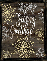 CIN1426 - Snowflake Seasons Greetings  - 12x16