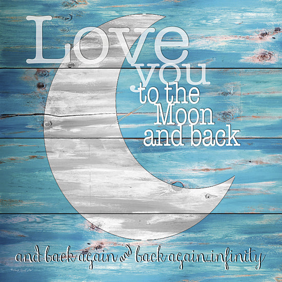 Cindy Jacobs CIN145 - Love You to the Moon and Back - Love, Moon, Inspirational, Blue from Penny Lane Publishing