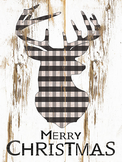 Cindy Jacobs CIN1759 - CIN1759 - Merry Christmas Deer - 12x16 Signs, Typography, Christmas, Deer, Plaid from Penny Lane