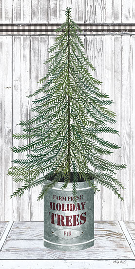 Cindy Jacobs CIN1774 - CIN1774 - Galvanized Pot Fir - 9x18 Christmas Tree, Fir, Holidays, Wood Planks from Penny Lane