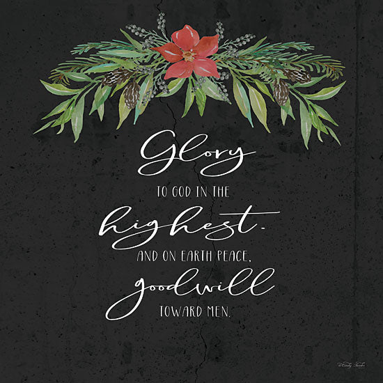 Cindy Jacobs CIN1781 - CIN1781 - Glory to God - 12x12 Glory to God, Peace on Earth, Christmas, Holidays, Flowers, Poinsettias, Greenery, Signs from Penny Lane