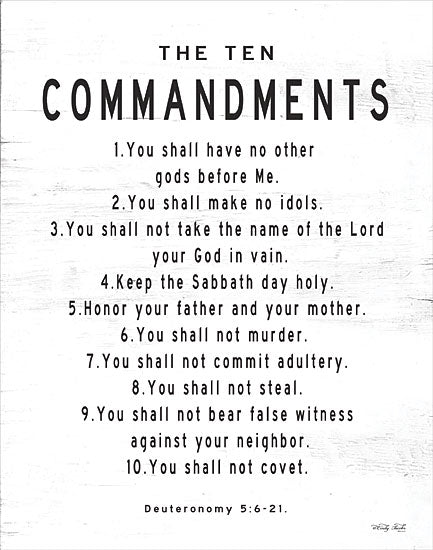 Cindy Jacobs CIN1804 - CIN1804 - The Ten Commandments - 12x16 Signs, Typography, The Ten Commandments from Penny Lane