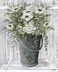 CIN1848 - Galvanized Fleurs      - 12x16