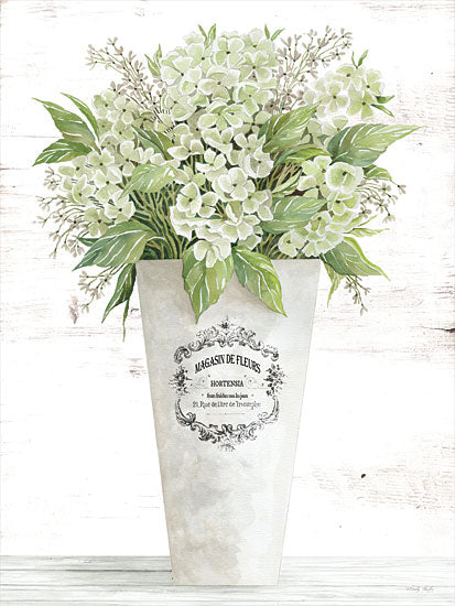Cindy Jacobs CIN1879 - CIN1879 - Les Fleurs Hortensia    - 12x16 Flowers, White Flowers, Vase, White, Shabby Chic, Bouquet from Penny Lane