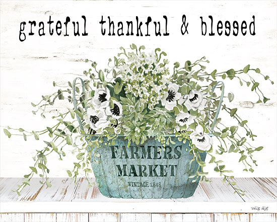 Cindy Jacobs CIN1888 - CIN1888 - Grateful Thankful & Blessed     - 16x12 Signs, Typography, Floral, Still Life from Penny Lane