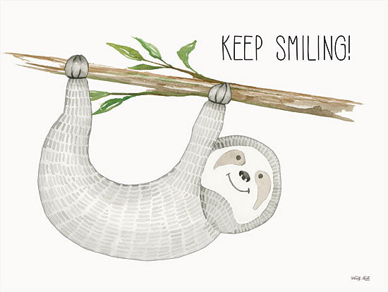 Cindy Jacobs CIN1933 - CIN1933 - Keep Smiling - 16x12 Signs, Typography, Keep Smiling, Sloth from Penny Lane