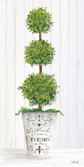 Cindy Jacobs CIN1954 - CIN1954 - Magnificent Topiary I - 9x18 Topiary, France, Galvanized Tin Pot, Shiplap, Shabby Chic from Penny Lane