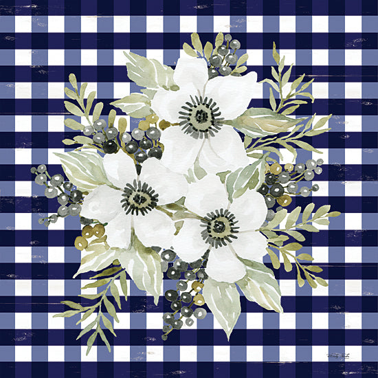 Cindy Jacobs CIN1973 - CIN1973 - Navy Floral I     - 12x12 Flowers, Plaid, Ivy, Greenery from Penny Lane