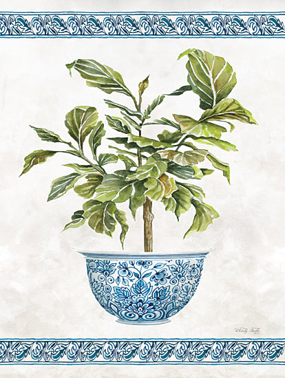 Cindy Jacobs CIN1999 - CIN1999 - Chinoiserie Fig I - 12x16 Fig Plant, Plant, Blue & White Vase, Greenery, Blue & White Border, Shabby Chic from Penny Lane