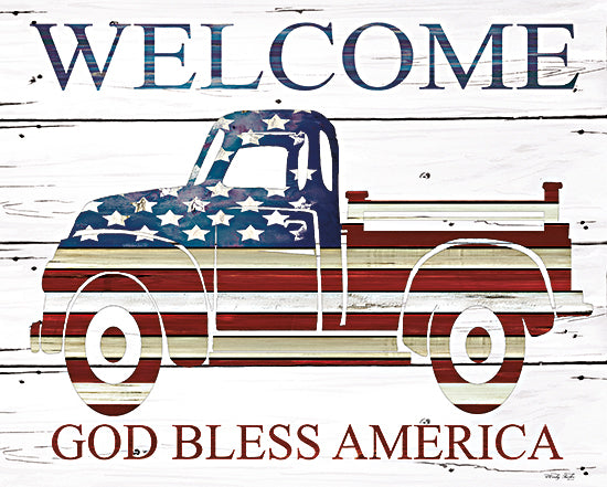 Cindy Jacobs CIN2018 - CIN2018 - Welcome Patriotic Truck - 16x12 Welcome, Patriotic, Truck, God Bless America, USA, American Flag, Signs from Penny Lane
