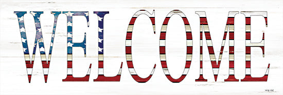 Cindy Jacobs CIN2021A - CIN2021A - Patriotic Welcome    - 36x12 America, American Flag, Signs, July 4th, Patriotic from Penny Lane