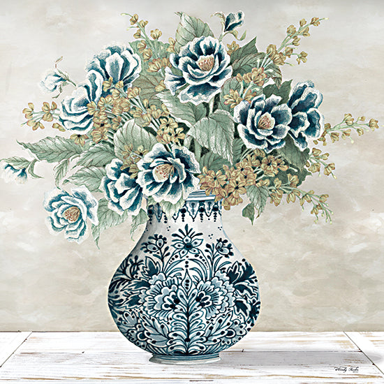 Cindy Jacobs CIN2047 - CIN2047 - Feeling Blue I - 12x12 Flowers, Blue Flowers, Yellow Flowers, Blue & White Vase, Greenery from Penny Lane