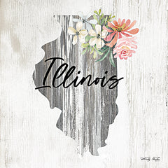 CIN2074 - Floral Illinois State Art - 12x12