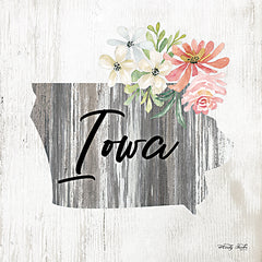 CIN2076 - Floral Iowa State Art - 12x12