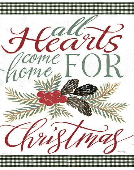 Cindy Jacobs CIN2096 - CIN2096 - Pinecone All Hearts     - 12x16 All Hearts Come Home, Christmas, Holidays, Pinecones, Gingham, Berries from Penny Lane