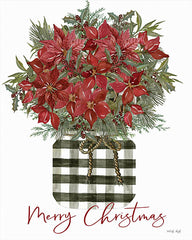 CIN2100 - Merry Christmas Poinsettia    - 12x16