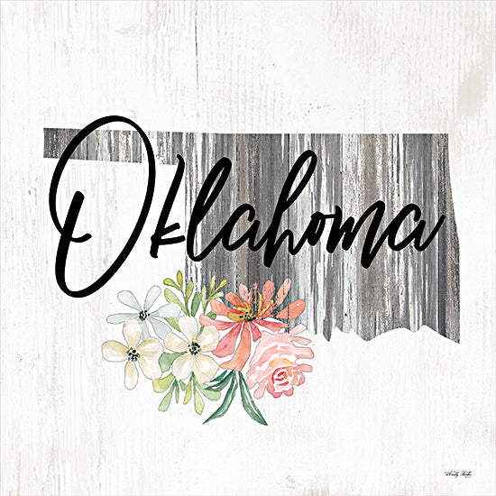 Cindy Jacobs CIN2246 - CIN2246 - Floral Oklahoma State Art - 12x12 Travel, State, Oklahoma, Typography, Signs, Textual Art, Flowers, 50 States, Wood Background from Penny Lane