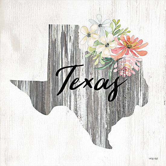 Cindy Jacobs CIN2251 - CIN2251 - Floral Texas State Art - 12x12 Travel, State, Texas, Typography, Signs, Textual Art, Flowers, 50 States, Wood Background from Penny Lane