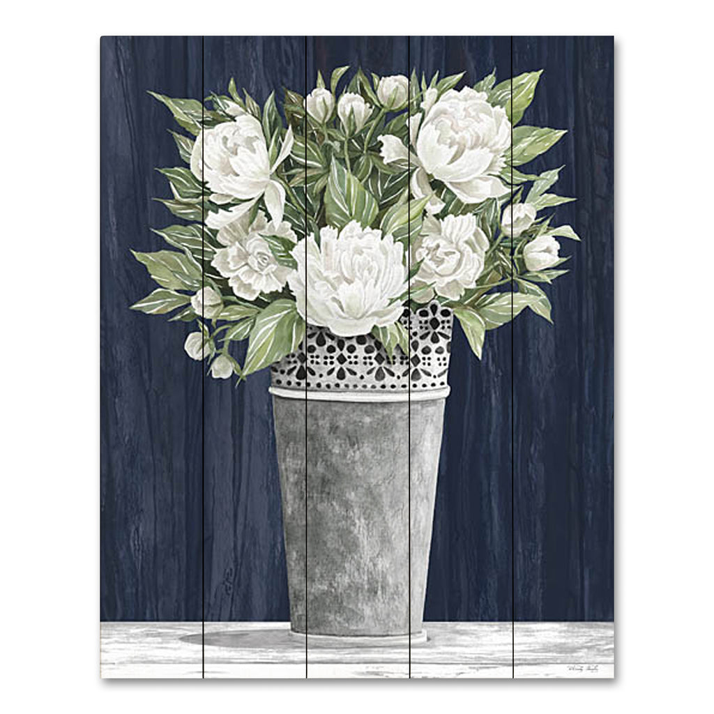 Cindy Jacobs CIN2275PAL - CIN2275PAL - Punched Tin White Floral - 12x16 Flowers, White Flowers, Galvanized Tin Pail, Shabby Chic from Penny Lane