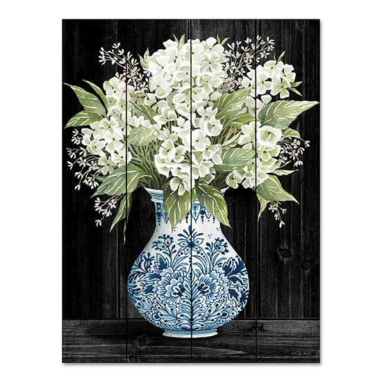 Cindy Jacobs CIN2278PAL - CIN2278PAL - Hydrangea Elegance - 12x16 Flowers, Hydrangea, Blue & White, Vase, Still Life, Shabby Chic from Penny Lane