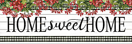 Cindy Jacobs CIN2289A - CIN2289A - Home Sweet Home - 36x12 Home Sweet Home, Flowers, Geraniums, Black & White Gingham, Signs from Penny Lane