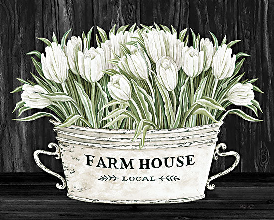 Cindy Jacobs CIN2364 - CIN2364 - Farmhouse Tulips    - 16x12 Flowers, White Flowers, Tulips, Galvanized Pail, Chalkboard, Farmhouse from Penny Lane
