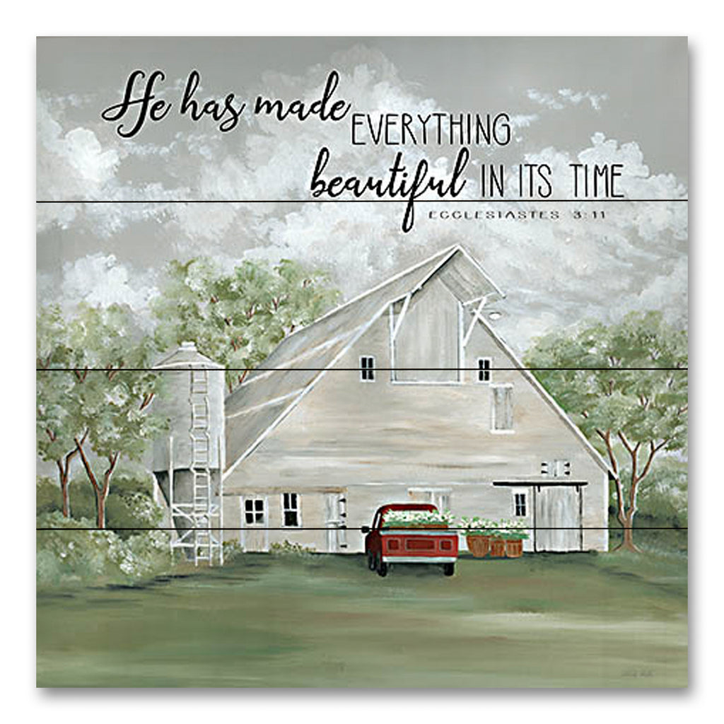 Cindy Jacobs CIN2388PAL - CIN2388PAL - Everything Beautiful   - 12x12 He Has Made Everything Beautiful in Its Time, Bible Verse, Ecclesiastes, Religion, Farm, Barn, Farmhouse/Country, Truck, Typography, Signs from Penny Lane