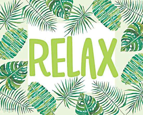 Cindy Jacobs CIN2423 - CIN2423 - Relax   - 16x12 Relax, Palm Leaves, Leaves, Coastal, Tropical, Typography, Signs from Penny Lane