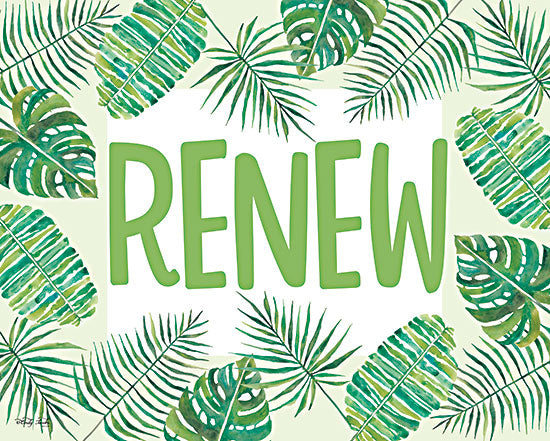 Cindy Jacobs CIN2424 - CIN2424 - Renew    - 16x12 Renew, Palm Leaves, Leaves, Coastal, Tropical, Typography, Signs from Penny Lane