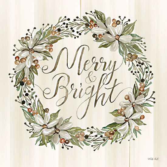Cindy Jacobs CIN2434 - CIN2434 - Sage Merry & Bright Wreath - 12x12 Merry & Bright, Wreath, Christmas, Holidays, Flowers, Berries, Greenery, Signs from Penny Lane