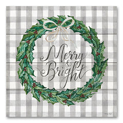 CIN2437PAL - Merry and Bright Wreath - 12x12