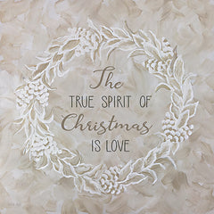 CIN2448 - White Whisper Christmas Wreath III - 12x12