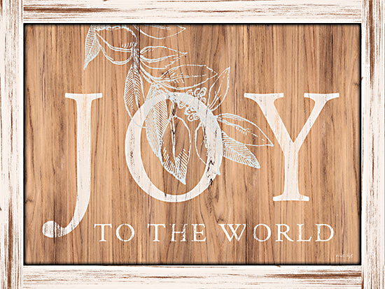 Cindy Jacobs CIN2458 - CIN2458 - Joy - 16x12 Joy to the World, Wood Background, Framed, Leaves, Rustic, Christmas, Holidays, Signs from Penny Lane