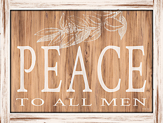 Cindy Jacobs CIN2461 - CIN2461 - Peace - 16x12 Peace, Wood Background, Framed, Leaves, Rustic, Christmas, Holidays, Signs from Penny Lane