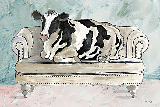 Cindy Jacobs CIN2487 - CIN2487 - Cowches IV - 18x12 Cow, Black & White Cow, Couch, Humorous, Neutral Palette, Whimsical from Penny Lane