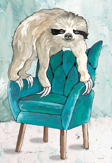 Cindy Jacobs CIN2489 - CIN2489 - Chill Sloth II - 12x16 Sloth, Chair, Humorous, Neutral Palette, Whimsical from Penny Lane