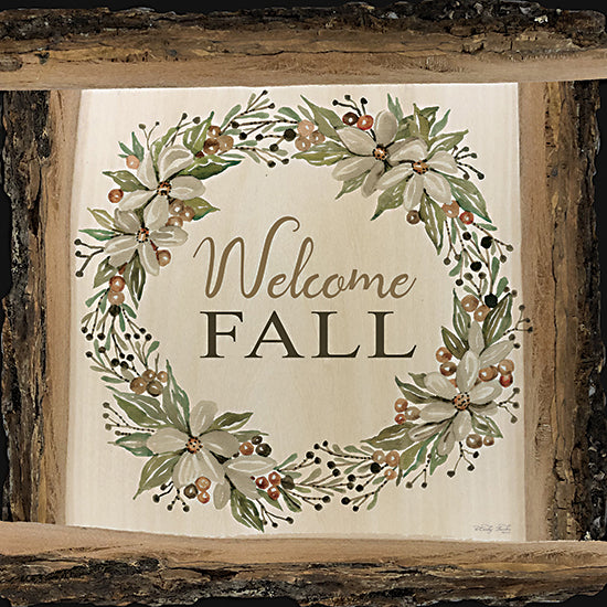 Cindy Jacobs CIN2539 - CIN2539 - Welcome Fall Wreath - 12x12 Welcome, Fall Wreath, Flowers, Greenery, Wood Frame, Autumn, Wreath from Penny Lane