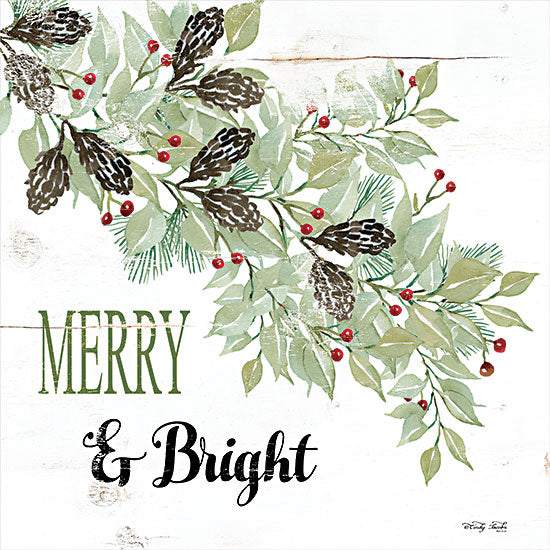Cindy Jacobs CIN2542 - CIN2542 - Merry & Bright - 12x12 Merry & Bright, Greenery, Berries, Christmas, Holidays, Signs from Penny Lane