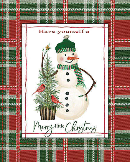 Cindy Jacobs CIN2582 - CIN2582 - Merry Little Christmas - 12x16 Merry Little Christmas, Snowman, Plaid, Winter, Christmas, Holidays, Cardinals, Signs from Penny Lane