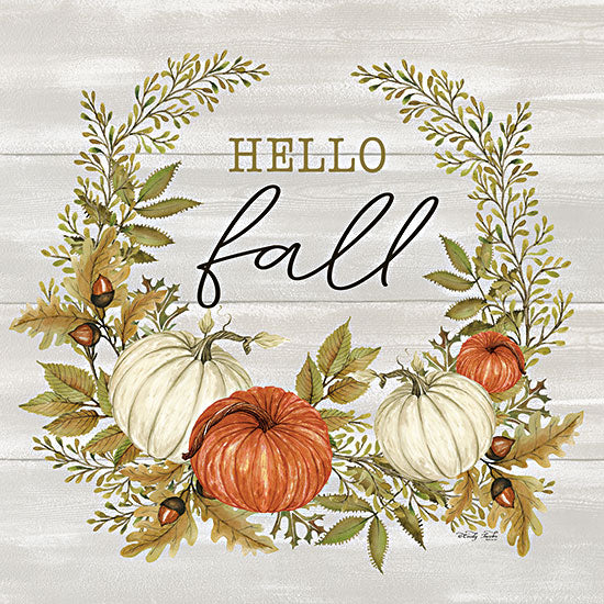 Cindy Jacobs CIN2661 - CIN2661 - Hello Fall - 12x12 Hello Fall, Autumn, Pumpkins, Harvest, Greenery, Fruit, Leaves, Fall Foliage, Signs from Penny Lane