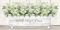 CIN2683 - Faith Hope Love Wood Box - 18x9