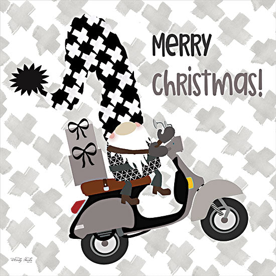 Cindy Jacobs CIN2711 - CIN2711 - Gnome Gift Delivery   - 12x12 Holidays, Christmas, Gnomes, Scooter, Whimsical, Patterns from Penny Lane