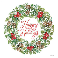 CIN2825 - Happy Holidays Wreath      - 12x12