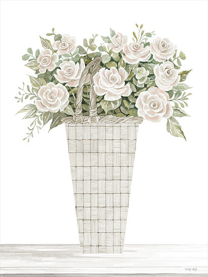 Cindy Jacobs CIN2856 - CIN2856 - Romance Roses - 12x16 Flowers, Pink Flowers, Roses, Basket, Shabby Chic, Country French from Penny Lane